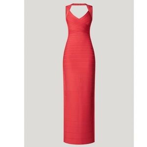 Estrella Herve Leger Bandage Dress Perfect Condition Size XS Coral Poppy Color